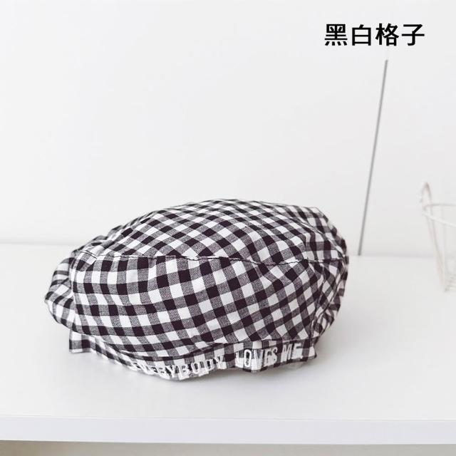 【橘魔法】韓系皮標字母貝雷帽  男童 女童 兒童 童帽 中性款 畫家帽 帽子