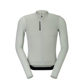 【SCOTT】Pro Training 男性長袖車衣|冰霧灰 (M-XL) 自行車衣 單車上衣