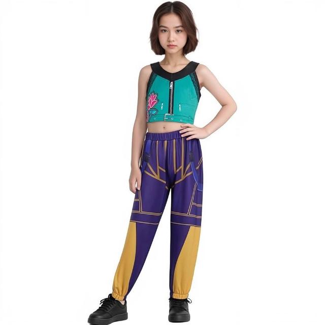 【Kori Deer 可莉鹿】萬聖節女童K-POP獵魔女團街舞造型服(魯米拉佐依打歌服/兒童變裝/幼稚園舞台表演服)