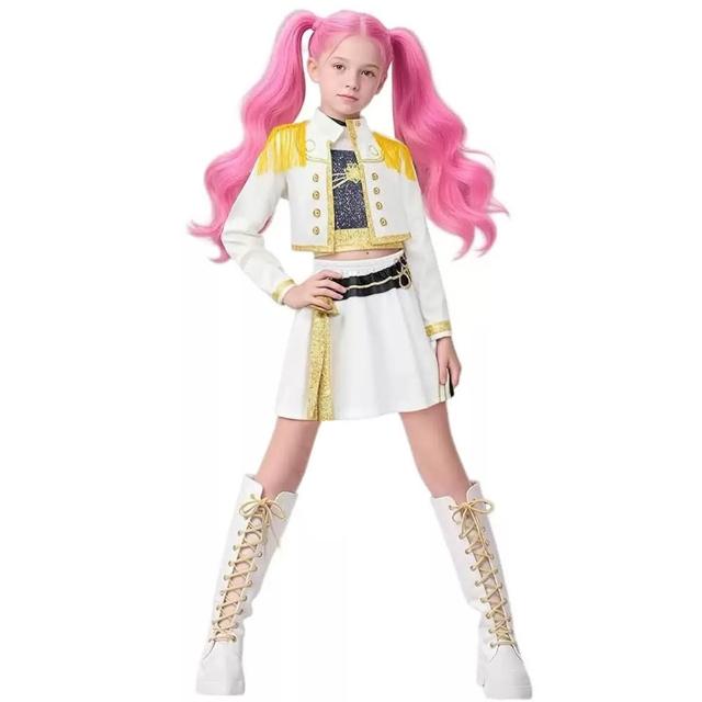 【Kori Deer 可莉鹿】萬聖節女童K-POP獵魔女團街舞造型服(魯米拉佐依打歌服/兒童變裝/幼稚園舞台表演服)