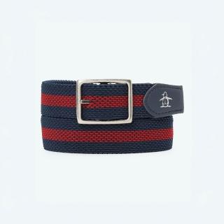 【Munsingwear】企鵝牌 男款深藍色 雙面彈性網布皮帶 MGYJ0201