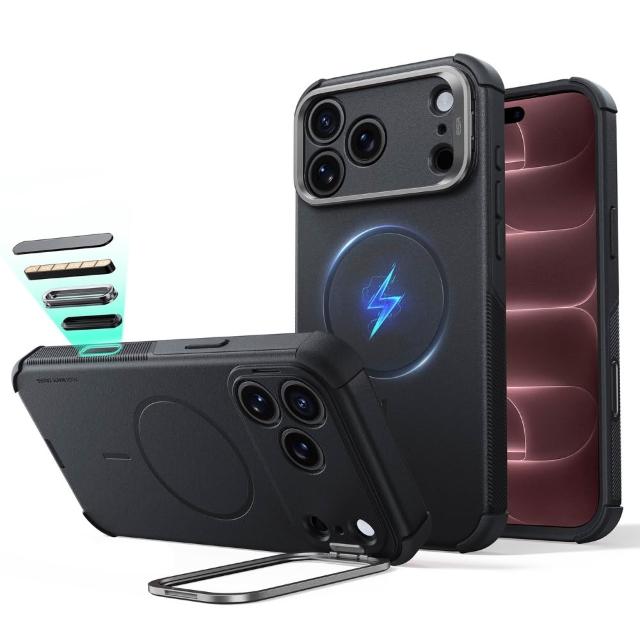 【ESR 億色】iPhone 18 系列 磁吸鐵甲系列按鍵款 鏡頭支架 手機保護殼(iPhone 18 Pro)