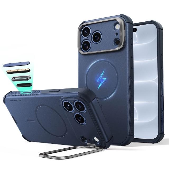 【ESR 億色】iPhone 18 系列 磁吸鐵甲系列按鍵款 鏡頭支架 手機保護殼(iPhone 18 Pro)