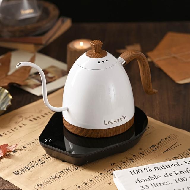 【Brewista】鵝頸溫控壺 智慧電子手沖壺 V3 Pro 600ml／1.0L（消光黑／珍珠白款）