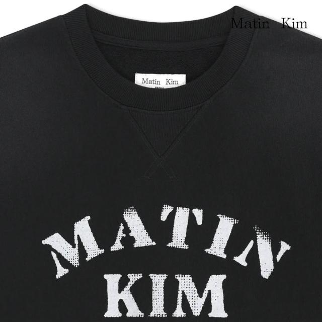 【MATIN KIM】官方旗艦 復古噴染LOGO大學T(多款任選)