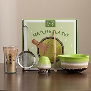 【FONMOST】抹茶茶具組五件套 抹茶茶道組 茶筅組 抹茶碗 茶筅 茶匙 茶篩 抹茶工具組 茶具組 抹茶沖泡
