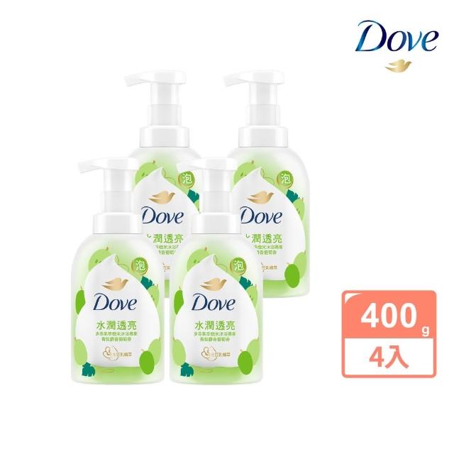 【Dove 多芬】果萃微米沐浴慕斯400gx4入(草莓覆盆子香/青梨麝香葡萄香)