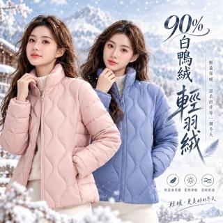【巴黎精品】現貨限搶 真羽絨90%白鴨絨輕羽絨外套輕便羽絨衣(立領保暖夾克女外套6色a1hd5)