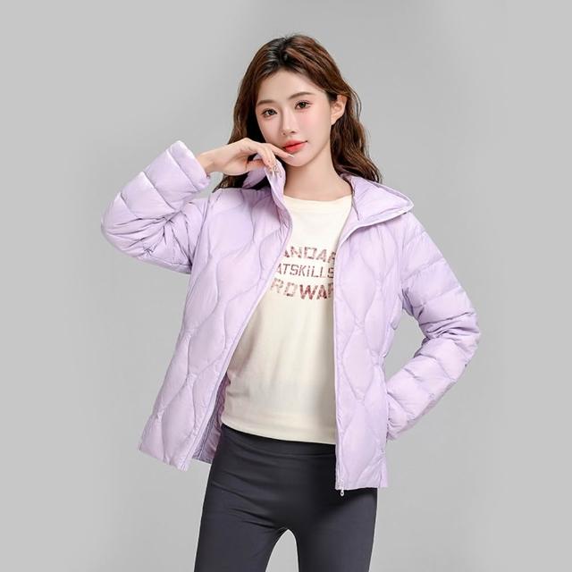 【巴黎精品】買一送一 現貨限搶 真羽絨90%白鴨絨輕羽絨外套羽絨衣保暖夾克立領連帽女外套2款a1hd10