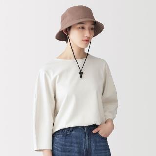 【MUJI 無印良品】撥水加工有簷帽(墨灰/黑色/米色/煙燻粉)56.5-59cm