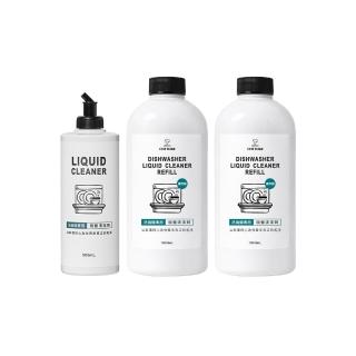 【淨毒五郎】洗碗機專用碗盤清潔劑家庭組500ml+補充瓶1000ml二入