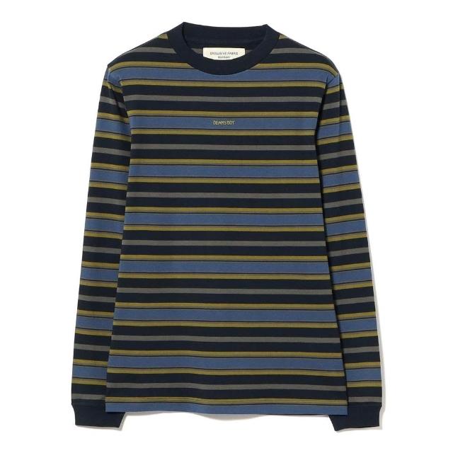 【BEAMS】官方旗艦館 BEAMS BOY / 女裝 刺繡 橫條紋 長袖 T恤