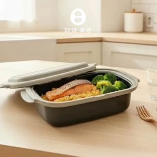 【双甡．森活】日系微波料理鍋｜長鍋x3組(微波神器/微波蒸煮盒/微波專用鍋/免開火懶人料理/微波便當盒)