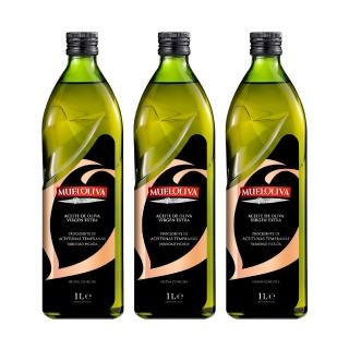 【慕雅利華】琵卡答特級初榨冷壓橄欖油1000ml X 3瓶(可生飲/出廠酸價0.17%)