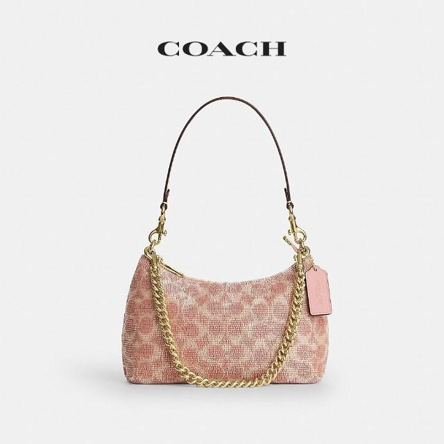 【COACH】蔻馳官方直營 TERI 絲緞面串珠/櫻桃刺繡單肩手袋 單肩包 斜背包-多款任選(CET14/CFQ27)