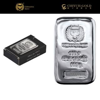 【CHIYUH-GOLD 錡宇金業】波蘭Germania Mint-盒裝100克澆鑄銀條-國際白銀條塊-投資銀條