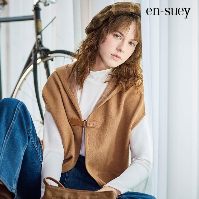 【en-suey 銀穗】EU彈性修身半高領內搭上衣-女