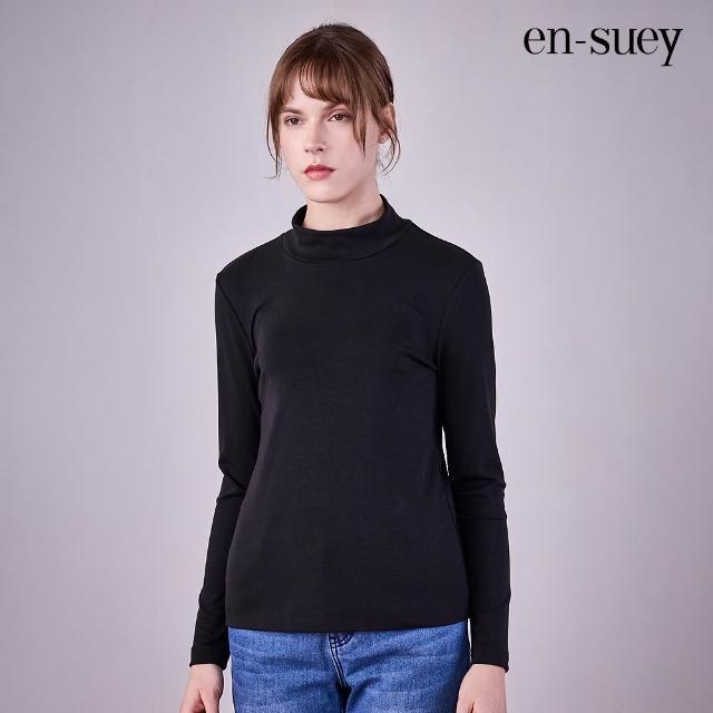 【en-suey 銀穗】EU彈性修身半高領內搭上衣-女