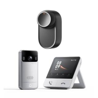 【SwitchBot】無痛升級智慧門鎖組:Lock Ultra 旋鈕機器人旗艦版+Smart Video Doorbell 2K 智慧視訊門鈴
