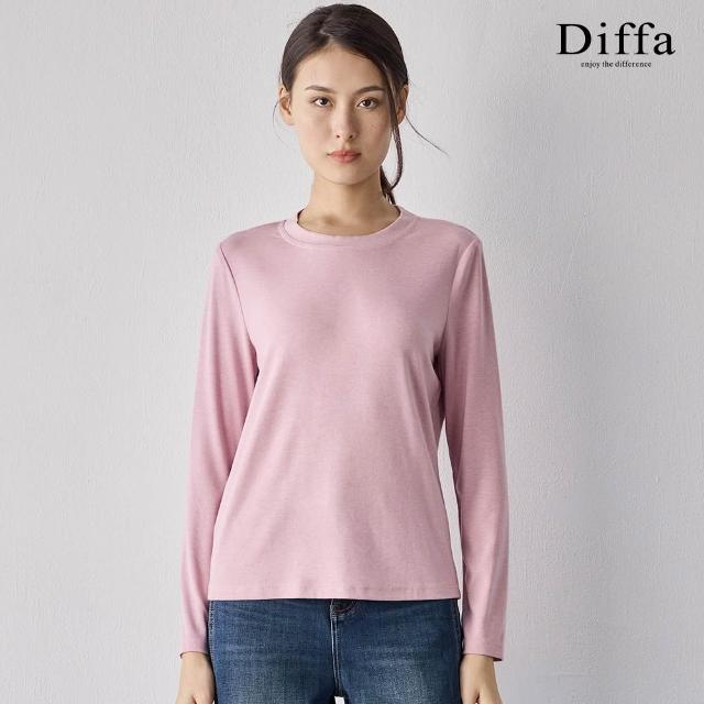 【Diffa】親膚長袖針織衫-女
