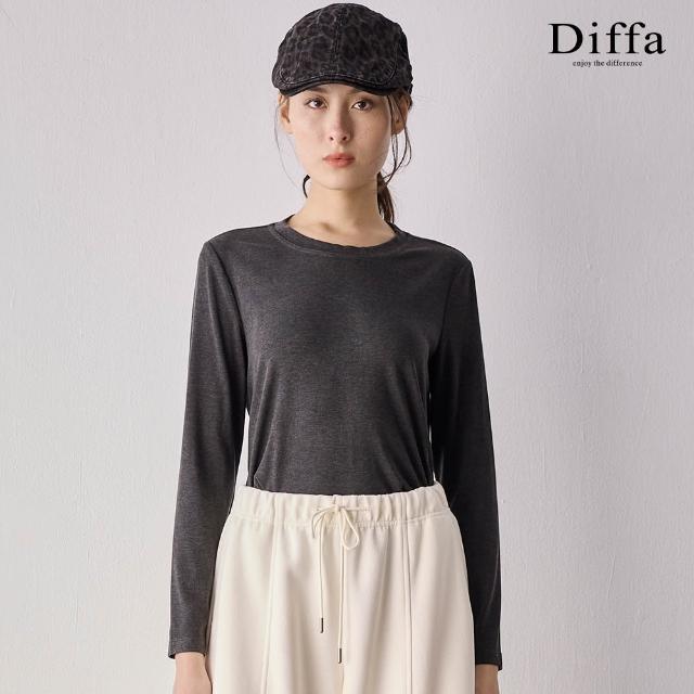 【Diffa】親膚長袖針織衫-女
